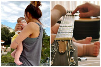 Μαίρη Συνατσάκη - Ίαν Στρατής: Η κόρη τους έγινε 6 μηνών και το γιορτάζουν με τατουάζ και κιθάρα