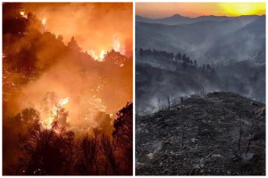 Φωτιές στη Ρόδο: Απόκοσμες εικόνες καταστροφής - Οι υπεράνθρωπες προσπάθειες ενάντια στην πύρινη λαίλαπα